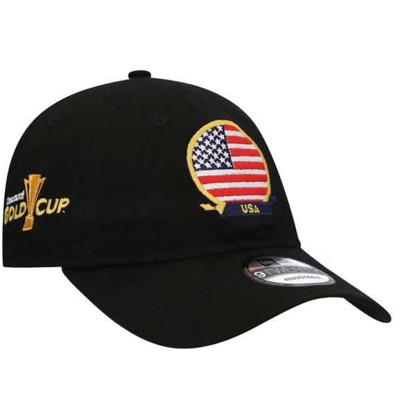 USMNT New Era‎ Gold Cup Team 9TWENTY USA Adjustable Hat - Black OSFM NWT - Picture 2 of 5